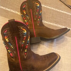 Ariat Kids Western Cowboy Boots with Colorful Accents
